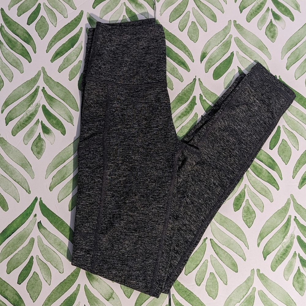 Aerie Chill. Play. Move. Heather Gray Lightly Fleece Lined Full Length Leggings